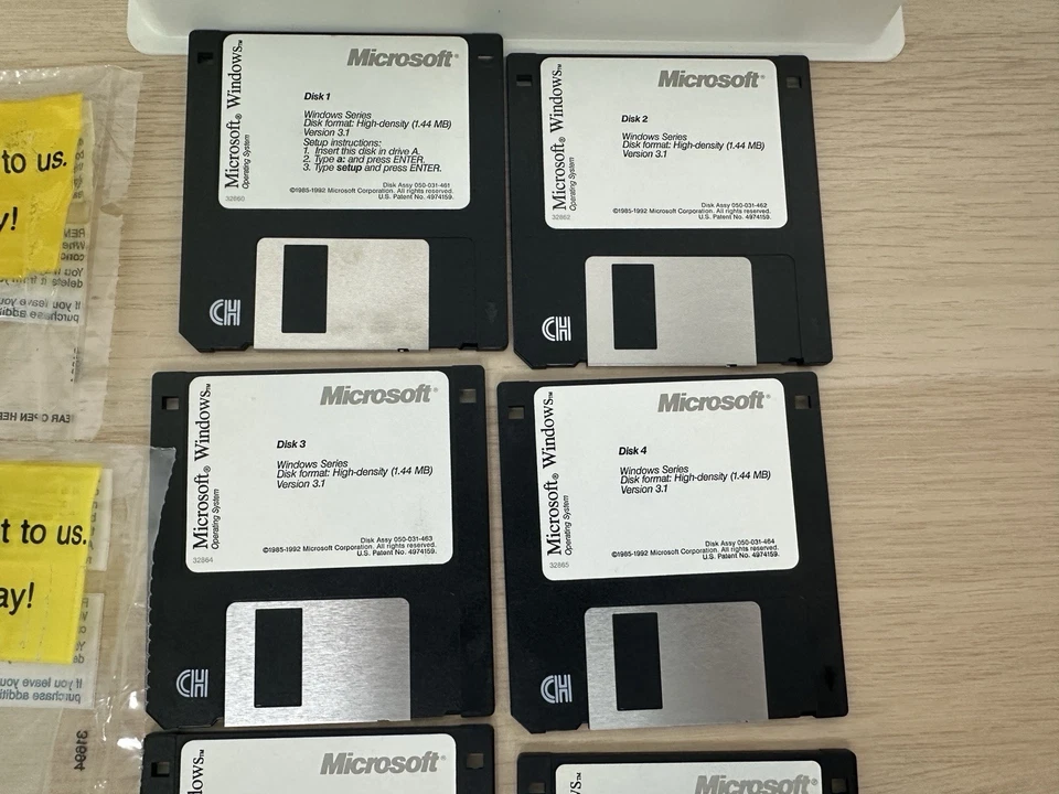 Microsoft Windows 3.1 Operating System + Microsoft Mouse - Vintage 1992 Big Box - Image 3 of 4