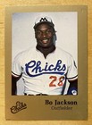 Bo Jackson 1986 Memphis Chicks Minor League Baseball Gold Portrait NM Rare