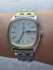 OMEGA Rare Vintage 1970s Seamaster Day Date Watch 35mm TV Dial Silver Stainless