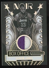 LeBron James 2024-24 Noir Box Office Patch Relic Serial #d 10/20 Game Worn Used