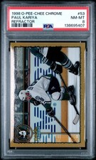 1998 O-PEE-CHEE CHROME REFRACTOR #53 PAUL KARIYA PSA 8