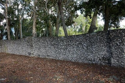 Photo:Shell wall Fountain Youth Archaeological Park St. Augustine, Florid