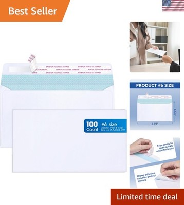 Envelopes Security Self Seal, 100 Count Small Envelopes, Envelope Letter Size...