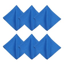 6Pcs 8x8" Microfiber Cleaning Cloth for Glasses Screens Camera Lenses, Sapphire