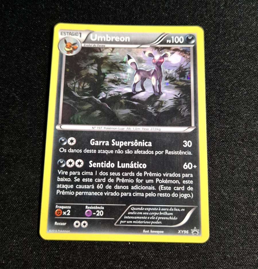 Pokemon TCG Umbreon XY96 Black Star Promo swirl + saturn holo - Portuguese