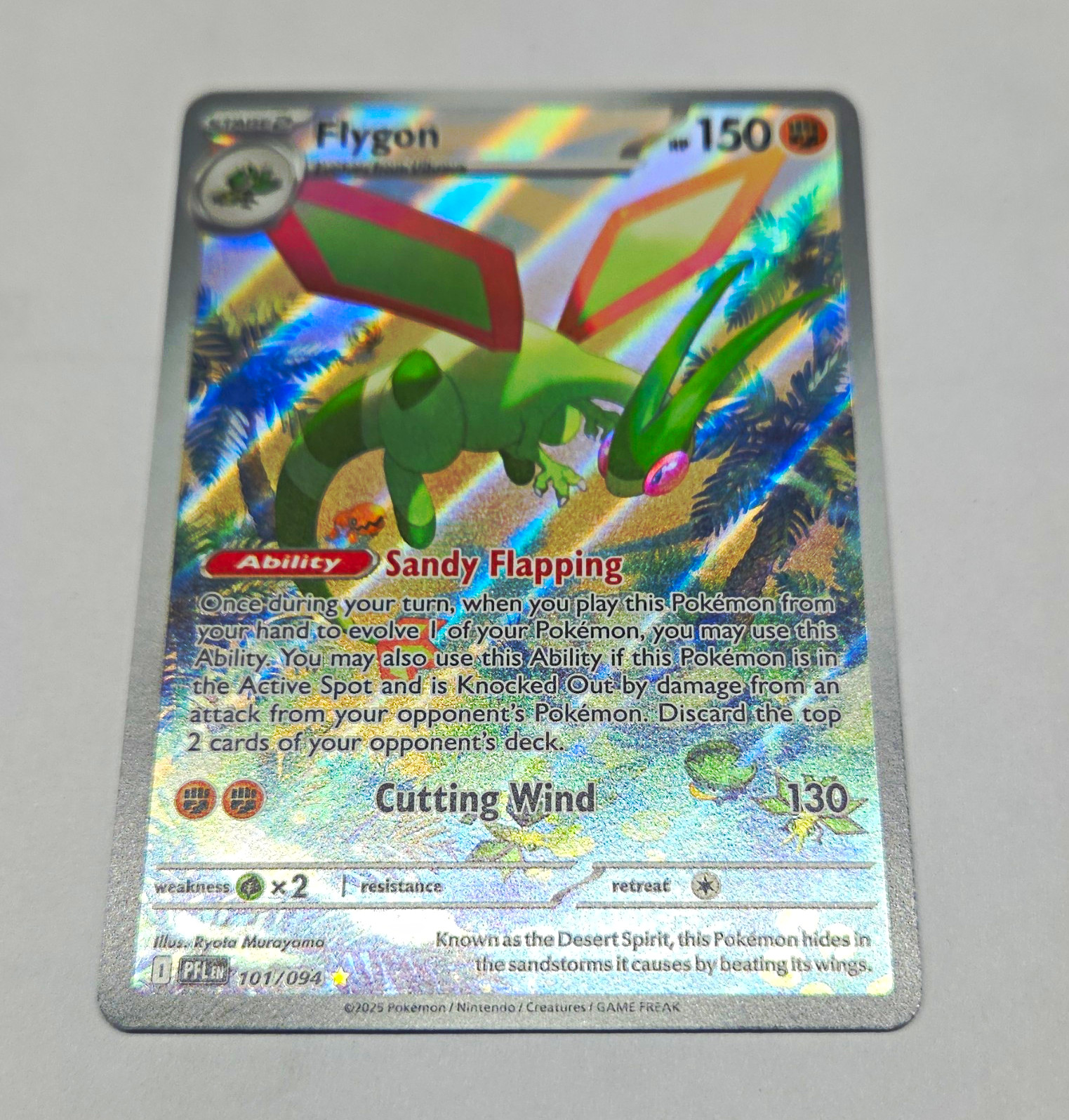 The Pokémon Company Flygon 101/094 Me02 Phantasmal Flames Illus Rare Holo ENG