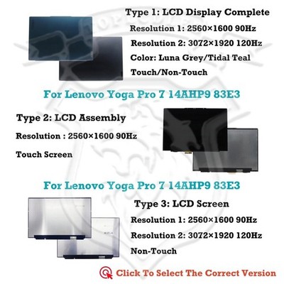 Lenovo Yoga Pro 7 14AHP9 83E3001YUK LCD Screen Complete Display Panel Replacement