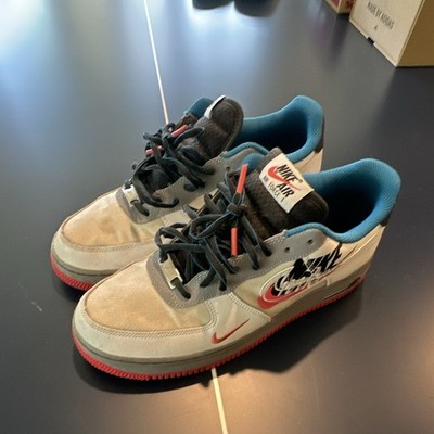 Nike Air Force 1 Low Top Men's Sneakers Beige Gray Blue Red Black Solid
