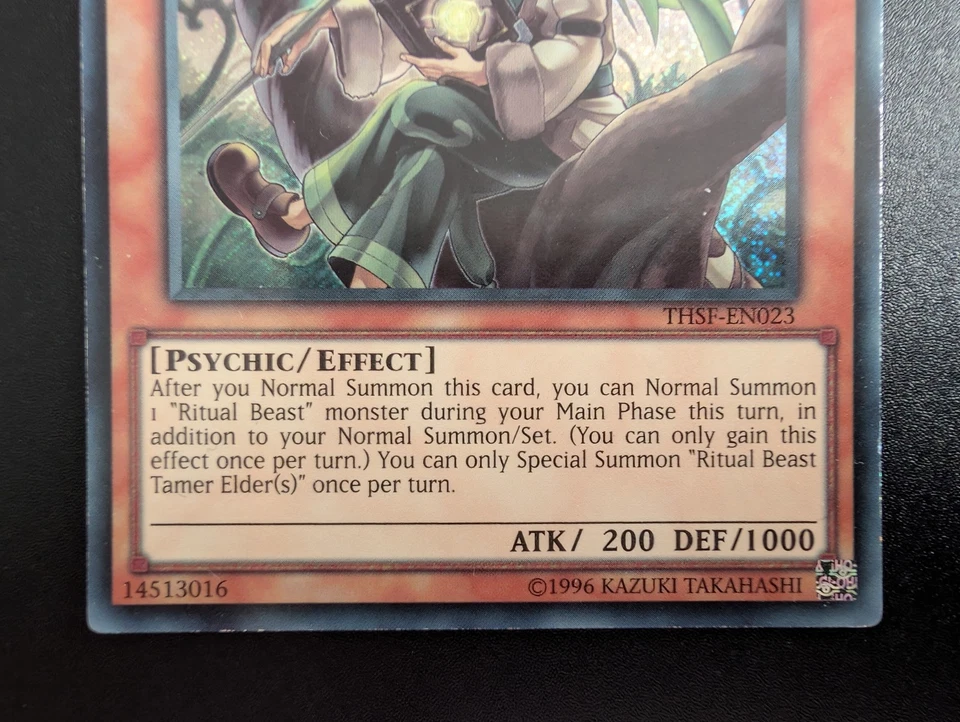 Yugioh THSF-EN023 Ritual Beast Tamer Elder Secret Rare Englisch Exzellent Selten - Bild 3 von 4