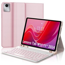 for Lenovo Tab M11 11" 2024 Case with Keyboard, 7-Color Backlit, Magnetically...