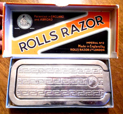 VINTAGE ROLLS RAZOR IMPERIAL NO.2 IN ORIGINAL BOX WITH INSTRUCTIONS VG CD