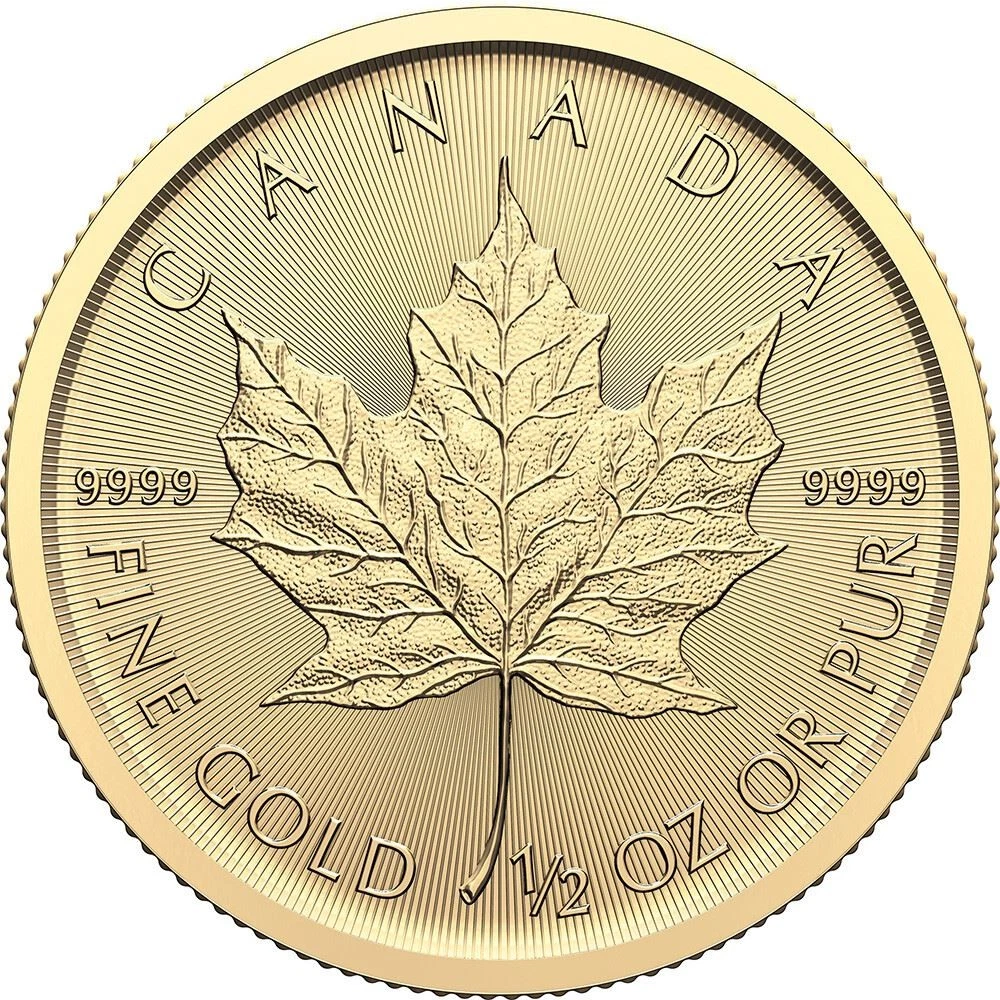 25+ .99999 Canadian Maple Leaf Gold Bullion Coins for sale