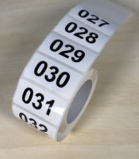 Consecutively Numbered Labels, 2 x 1 Inch 001-500, White DGBDPACK