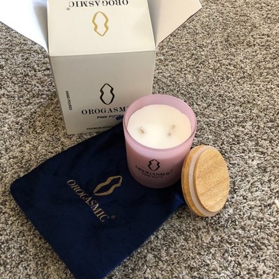 OROGASMIC Orgasmic Pink Pu*y Scented SOY candle 8 oz READ