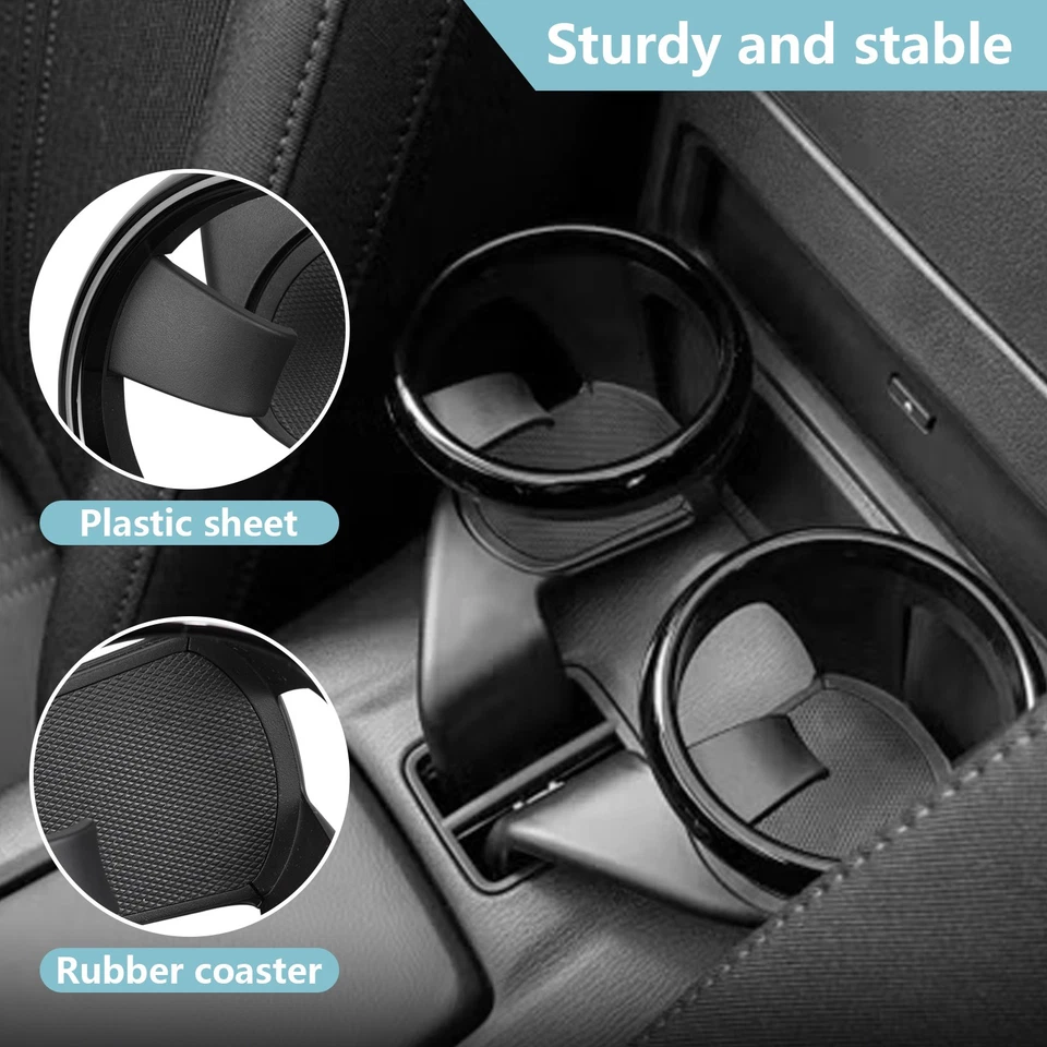 For MAZDA Roadster MX-5 Miata 2016-2025 2X Black Drink Cup Holder Left Right Foto 4 de 4