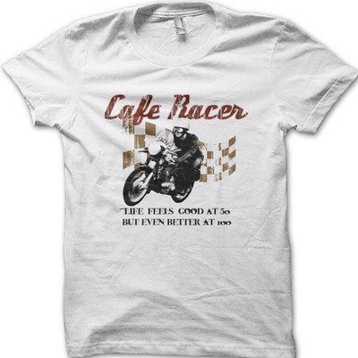 VINTAGE BIKER Cafe Racer Finish Line Motorrad Classic Biker T-Shirt 06029