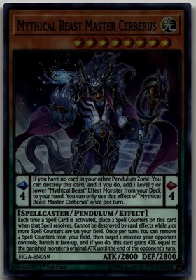 Mythical Beast Master Cerberus Super Rare Fists of the Gadgets FIGA-EN059 LP