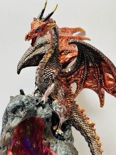 Ebros Sapphire Dragon LED Crystal Mountain Backflow Incense Burner Figurine - Picture 3 of 8