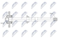 Original Nty Zwischenwelle NWP-NS-027 FüR Nissan