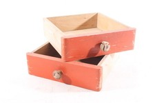2 x alter Holzschubladen Schieber Holz Schublade Vintage Set