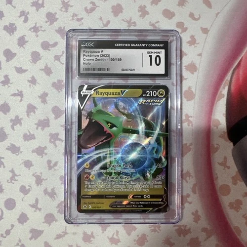 CGC 10 Rayquaza V 100/159 Crown Zenith Holo