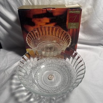 Crystal Clear Trellis 8  Bowl Optic Crystal Malaysia #201216-GB
