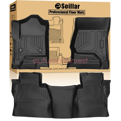 #ad #ad Floor Mats Liner For 2014 2019 Chevy Silverado GMC Sierra Crew Cab Front amp; Rear $79.49