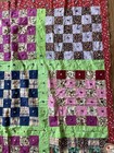 Vintage Handmade Quilt 1960s Red Floral 80x70 — photo 7