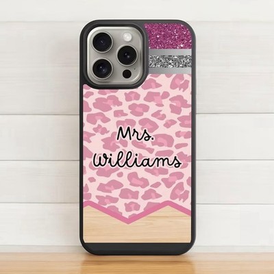 Teacher Phonecase Compatible with iPhone, Personalized case with Teachers Name