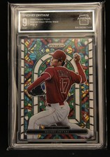 2022 Panini Prizm - Shohei Ohtani - Stained Glass White Wave (Graded AC-9) 