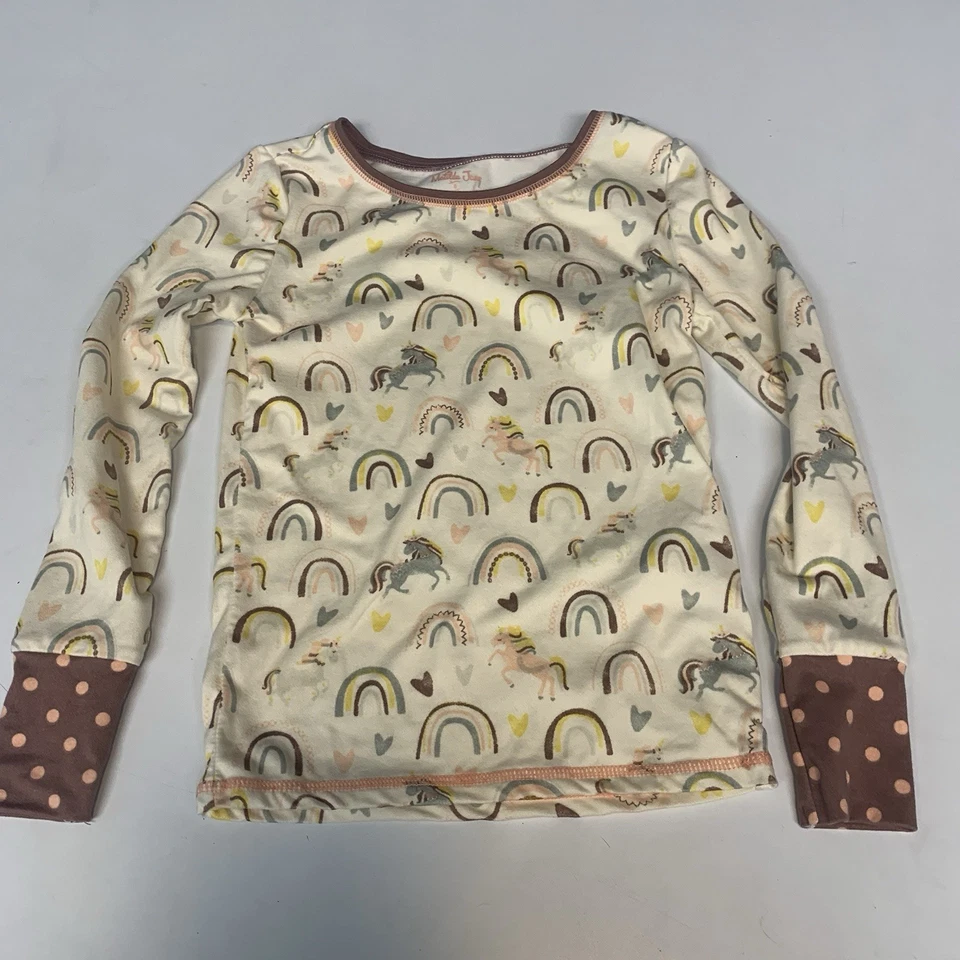 Lote de 2 Camisas de Pijama Matilda Jane Niña 6 Unicornios Florales Arco Iris Suave Elastizado Foto 2 de 4