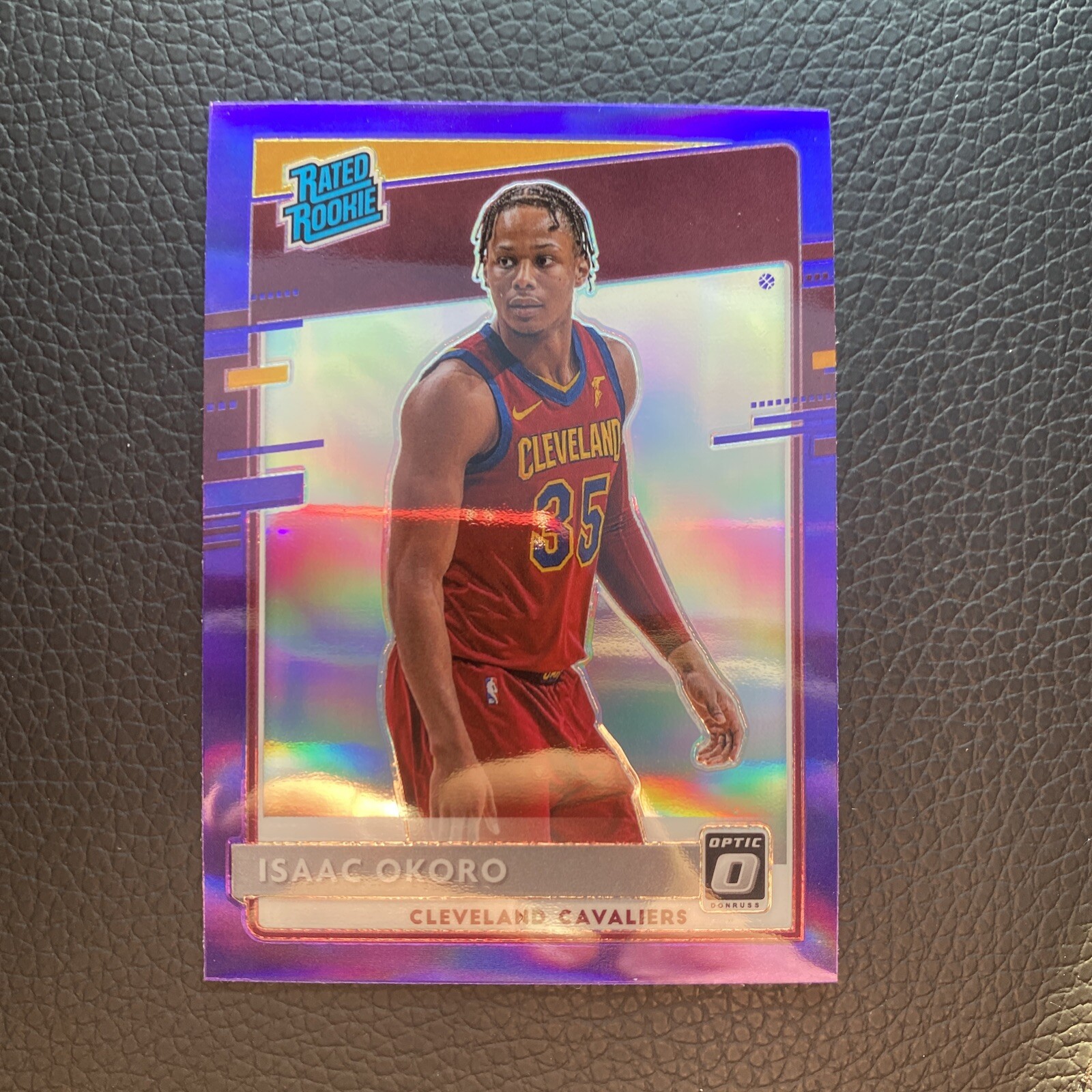 ISAAC OKORO 2020-21 Panini Donruss Optic Rated Rookie #155 Purple Prizm (RC) 