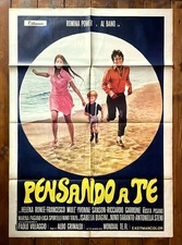 MANIFESTO POSTER AFFICHE CINEMA PENSANDO A TE ALBANO POWER VILLAGGIO FILM MUSICA