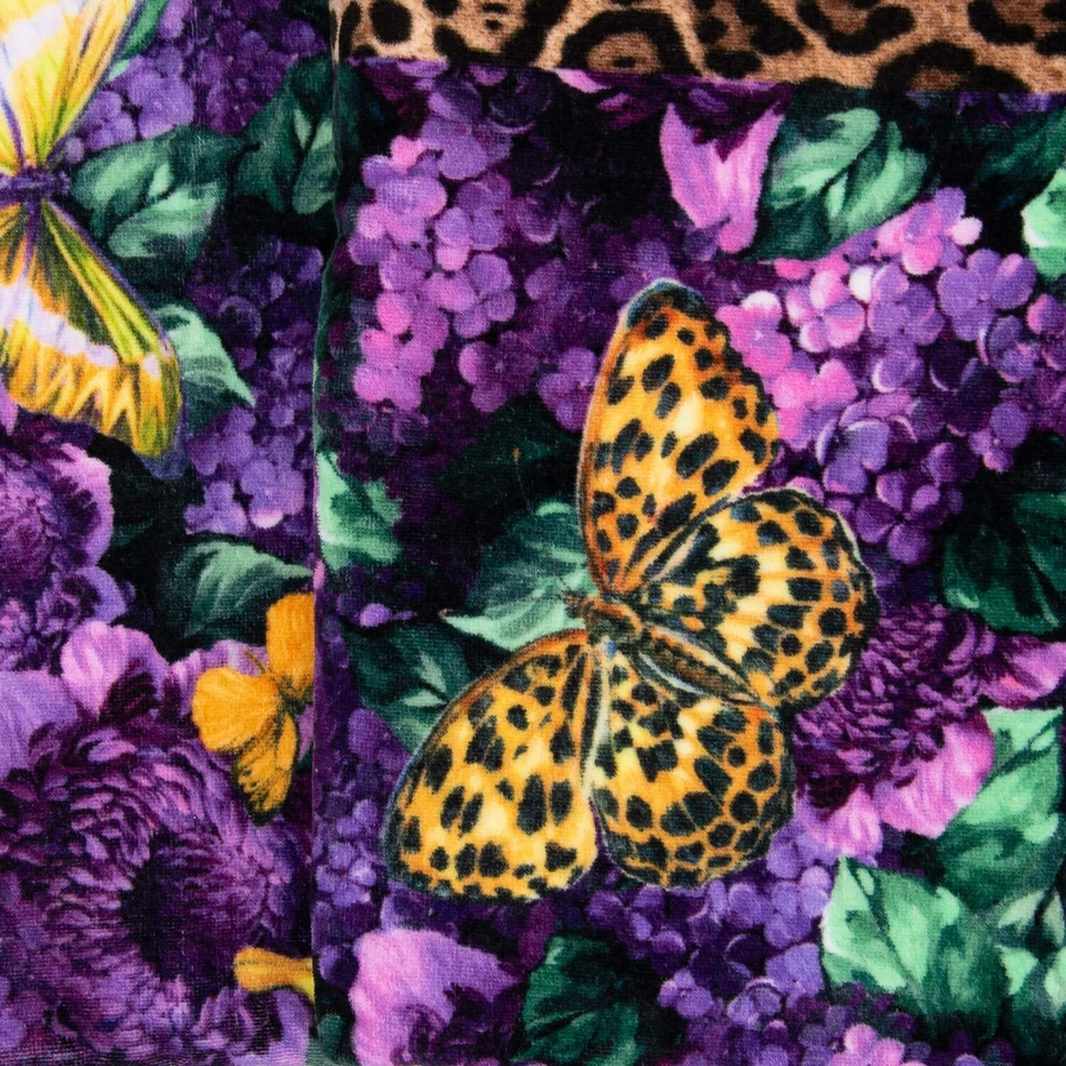 DOLCE & GABBANA DJ Khaled Leopard Flower Butterfly Beach Towel Purple Yellow  - Image 4 of 4