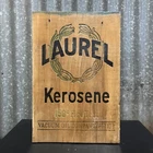 Laurel Kerosene Vintage Wooden Box End Sign