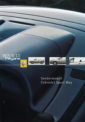 RENAULT MEGANE CABRIOLET SPORT WAY Sondermodell Prospekt Brochure 2001 78 