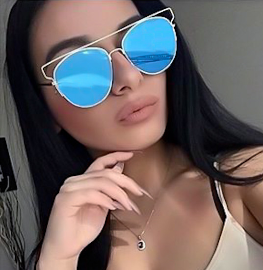Oversized Aviator Sunglasses For Women - Technologic Double Bar Design, UV400 Protection 8 thumbnail image