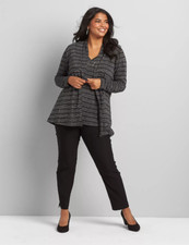 NEW LANE BRYANT 80 PLUS SIZE BLACK SLIM ANKLE 4-SEASON PANTS SZ 24