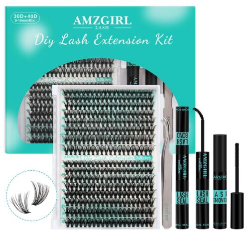 Lash Clusters Kit 320Pcs,DIY Individual Lashes Clusters Kit,Lash Bond And Sea...