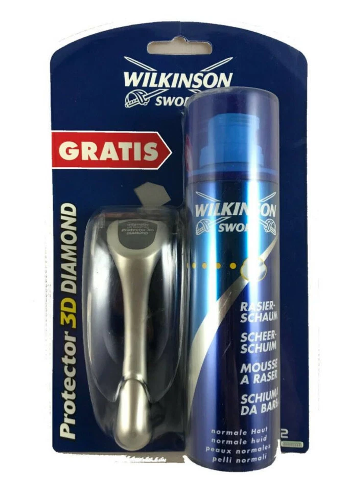 Wilkinson Sword protector 3D Diamond afeitadora + espuma de afeitar gratis