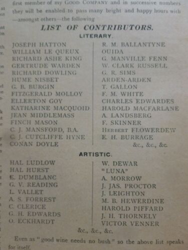 T H Roberts, Ed. – GOOD COMPANY Nr. 1, 24. März 1894 - Erstausgabe - Bild 3 von 10