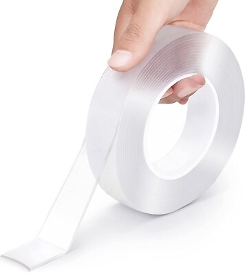 Nano Klebeband transparent doppelseitig Griffband spurlos ablösbar waschbar selbstklebend