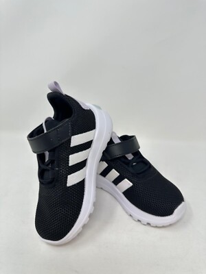 adidas Toddler's Racer TR23 Elastic Lace Shoe - US:7K, Black/White, J3(B592T)