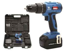 Image of Hilka Cordless Dill 18v brushless combi with 2 lithium battery + 50 pce bit kit