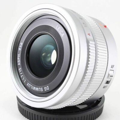 PANASONIC LUMIX G LEICA DG SUMMILUX 15mm F1.7 ASPH. Silver Lens [H