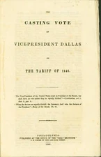 George M Dallas / Casting Vote of Vice-President Dallas on the Tariff #183251