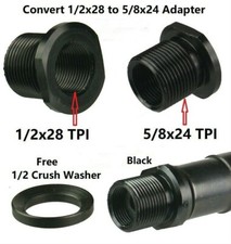 Aluminum Thread Converter Adapter Convert 1/2x28 Thread to 5/8x24 Thread
