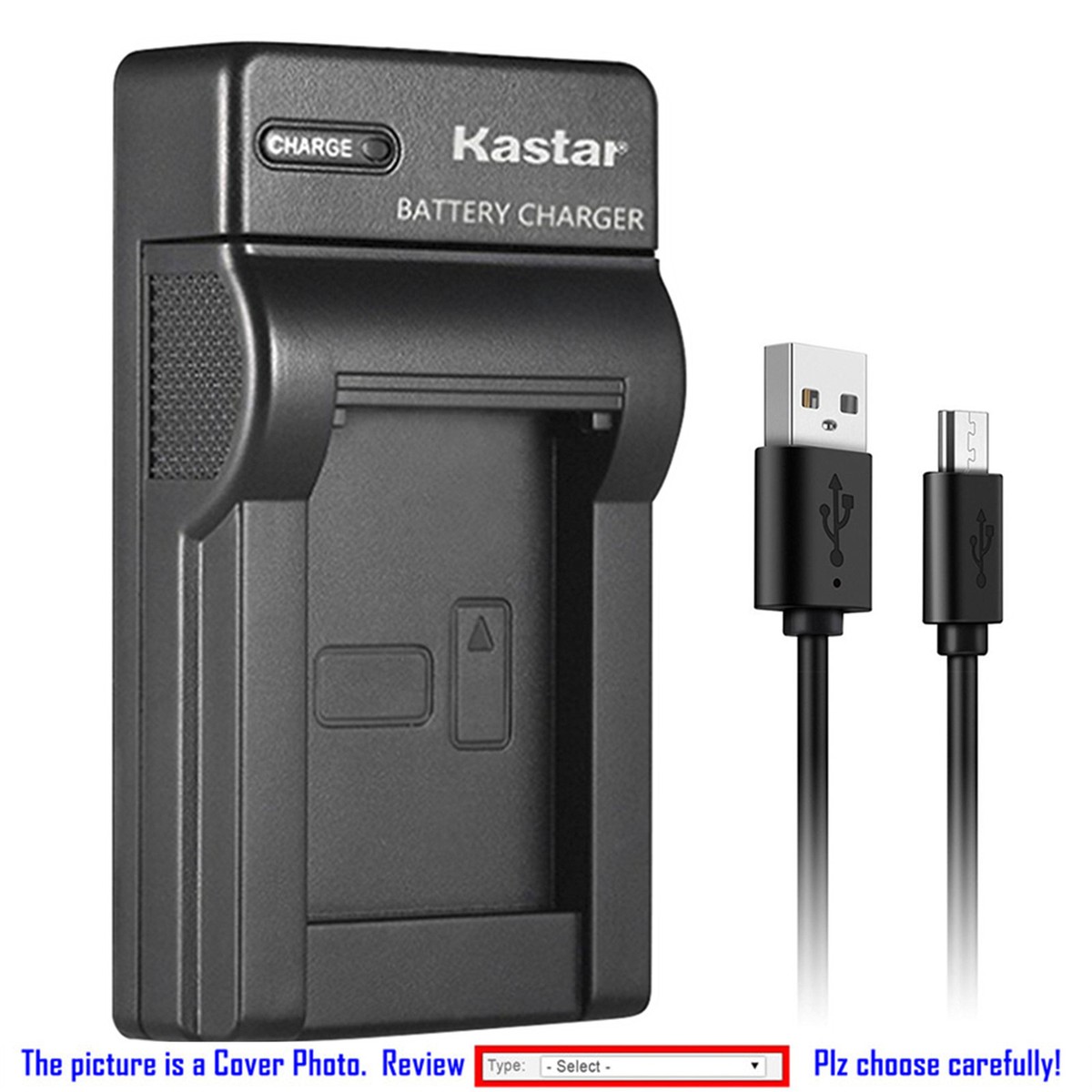 Kastar Battery Slim Charger for Panasonic DMW-BCK7E & Panasonic