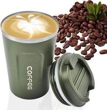 380ML Wall Insulated Coffee Mug Cup Travel Thermal Stainless Steel Flask Vacuum