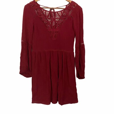 american eagle burgundy dress Kalila Sequins Sparkling Burgundy Gown